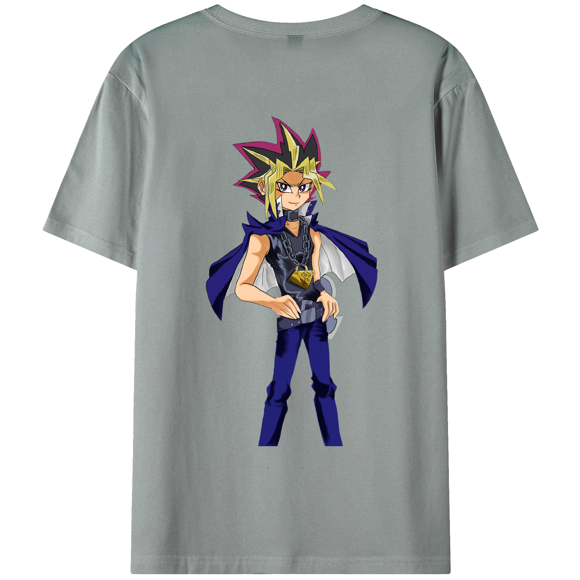 （画像用） 遊☆戯☆王 Yu-Gi-Oh! 綿100％ メンズ半袖Tシャツ（バックプリント） 通気性